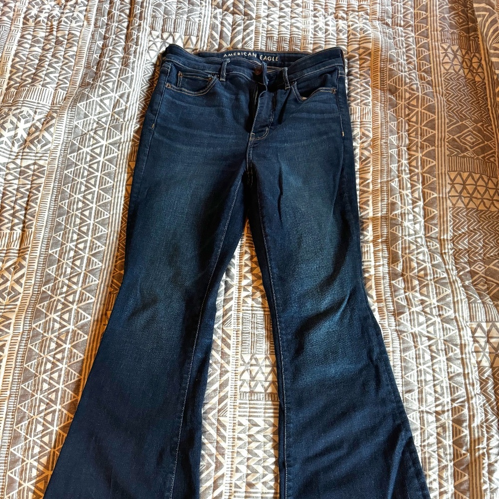 American Eagle Super High Rise Flare Jeans